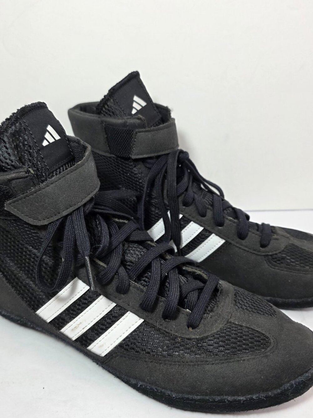 Adidas Combat Speed 4 Wrestling Shoes Mens 6.5 Black Suede Mesh 2014 YYJ 606004